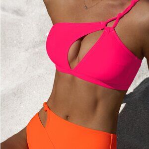 Vibrant Pink and Orange Bikini Set